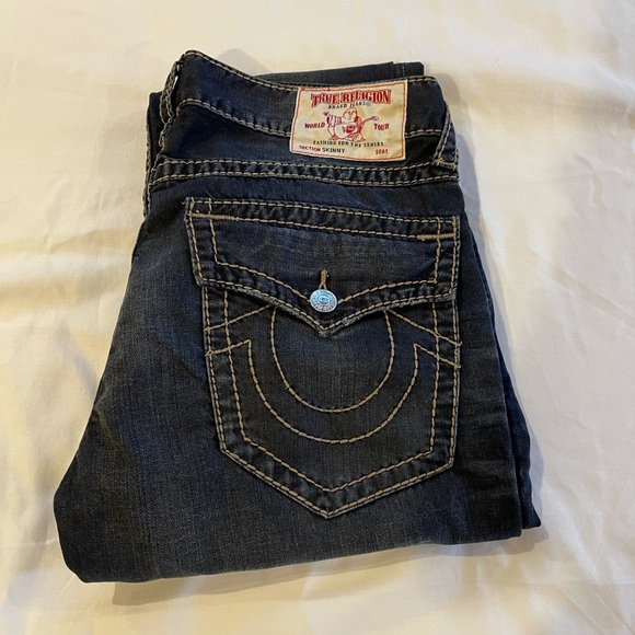TRUE RELIGION Skinny flap jeans 34/30 - Picture 6 of 13